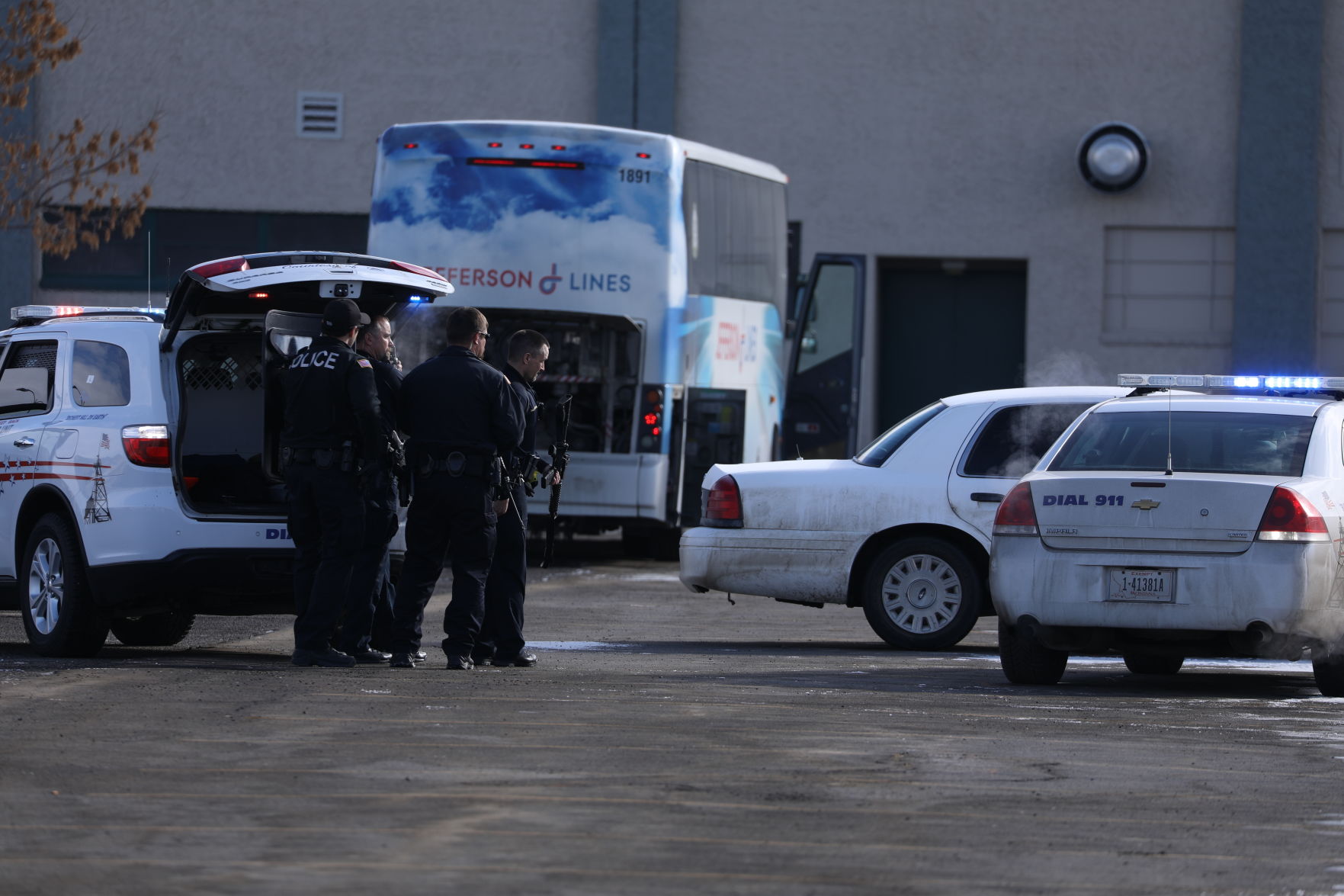 Police focus on bus